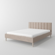 łóżko tapicerowane z pionowymi panelami - 3