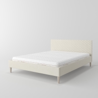 łóżko tapicerowane z pikowaniem - 4