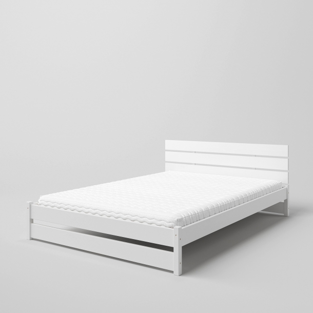 Białe łóżko skandynawskie z kolekcji Bergen - 1