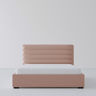 Łóżko tapicerowane Velvet z poziomymi przeszyciami - 55