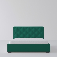 Łóżko Tapicerowane Velvet z przeszyciami w kształcie rombów - 34