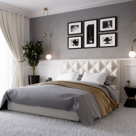 Łóżko Tapicerowane Velvet z przeszyciami w kształcie rombów - 43