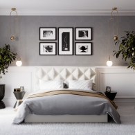 Łóżko Tapicerowane Velvet z przeszyciami w kształcie rombów - 45