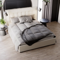 Łóżko tapicerowane Velvet z pikowanym zagłówkiem - 44