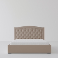 łóżko tapicerowane z zaokrąglonym oparciem - 11