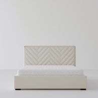 Łóżko tapicerowane z wzorem na zagłówku - 28