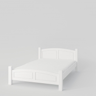Białe łóżko Parma z zaokrągleniami - 1