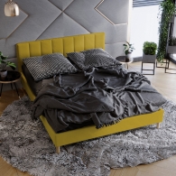 łóżko tapicerowane z pionowymi panelami - 27