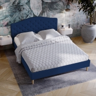 łóżko tapicerowane z łukiem - 7