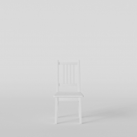 Krzesło białe pionowe oparcie - 2