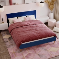łóżko tapicerowane z pikowaniem - 7