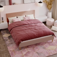 łóżko tapicerowane z pikowaniem - 37