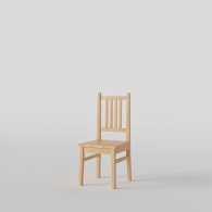 krzesło sosnowe pionowe oparcie - 1