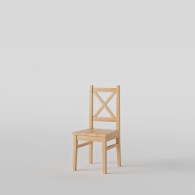 krzesło sosnowe oparcie X - 1