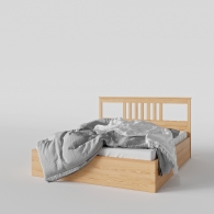 Sosnowe łóżko drewniane Lahti Scandi typu box - 1