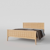 Sosnowe łóżko drewniane Lahti Scandi na wysokich nogach - 4