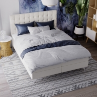 tapicerowane łóżko kontynentalne - 37