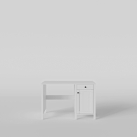 Białe sosnowe wąskie biurko - 2