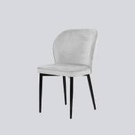 Krzesło tapicerowane na metalowych nogach - 2