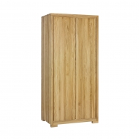 Klasyczna dwudrzwiowa szafa z drewna dębowego - 4